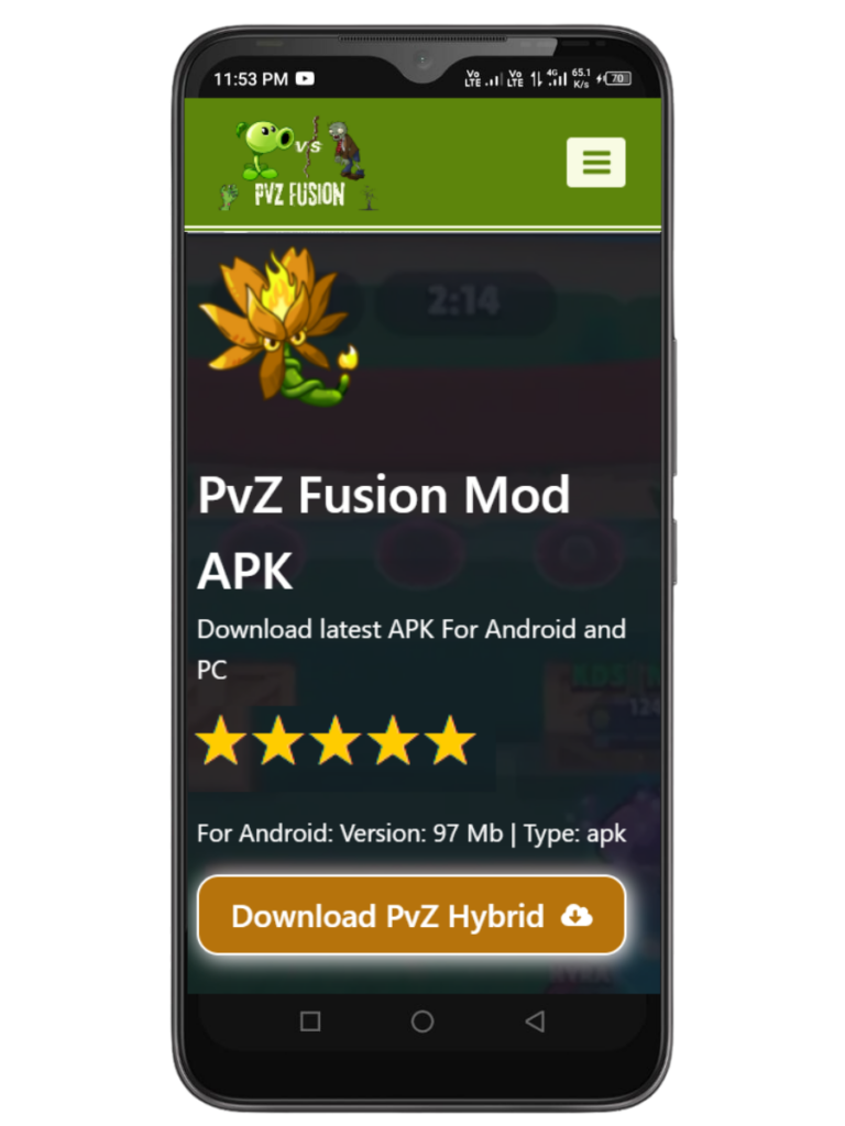 PvZ Hybrid Mod Apk Download Android