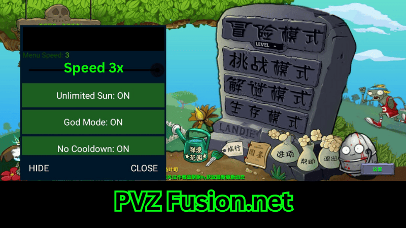 pvz Fusion 2.1.7 Mod menu 